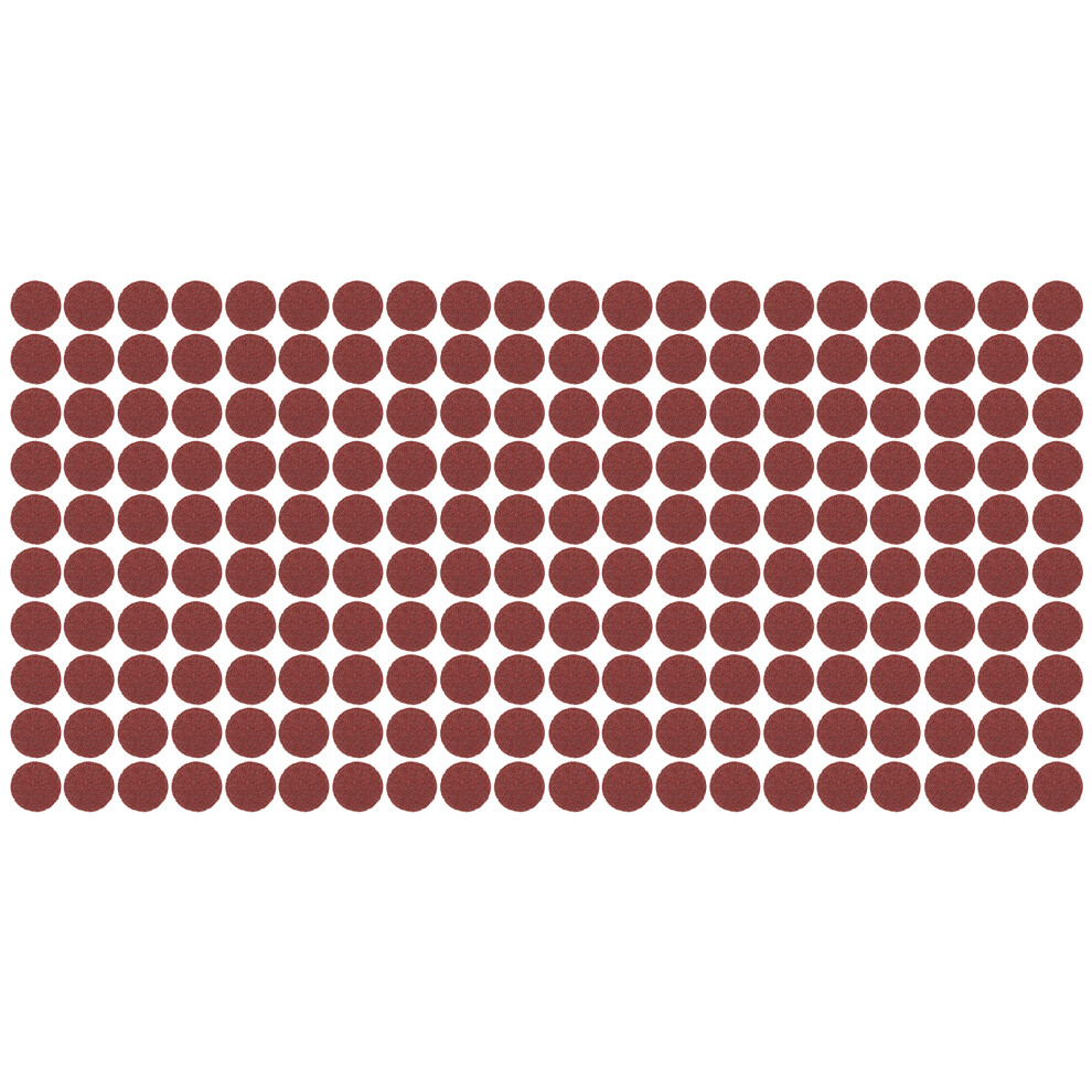 200Pcs Disc Sandpaper 1In 25Mm Back Flocking Red