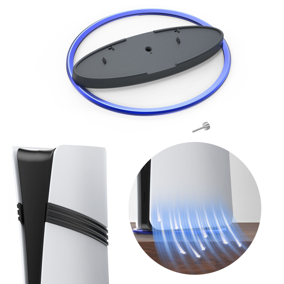 Vertical Console Stand For Slim Consoles, Anti-Slip & Cooling Blue 8731346380373