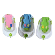 Comfortable Non-Slip Bath Sponge Mat for Newborns, Soft Quick-Drying Cushion for Sinks and Bathtubs, Green Color