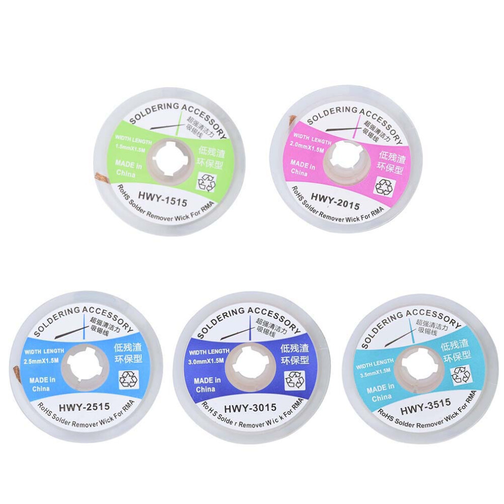 5Pcs Soldering Wick Desoldering Wire Braid Solder