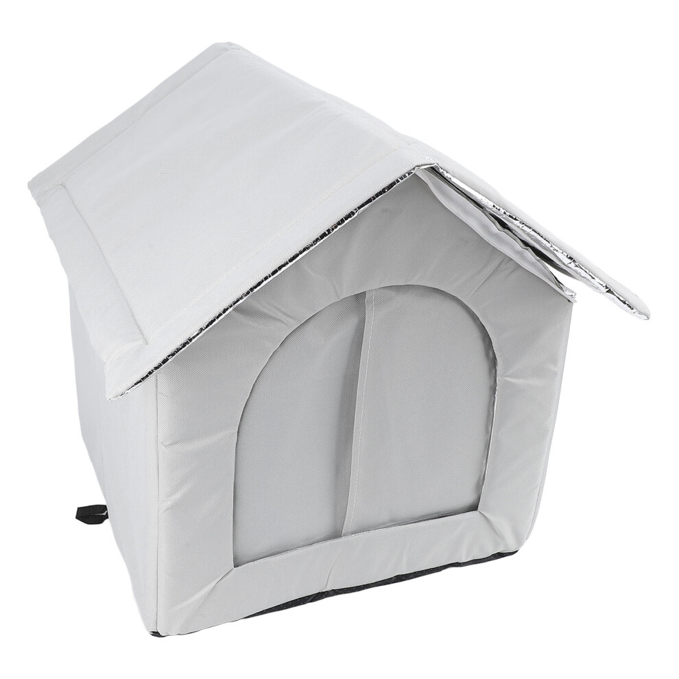 Waterproof Gray Outdoor Cat House - Weatherproof Insulated Shelter-image-OPC-PKBPPGB-NEW