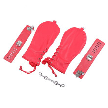 Pu Leather Hand Bondage Restraints Handcuffs Adjustable Straps Bed Games Gear for Men and Women