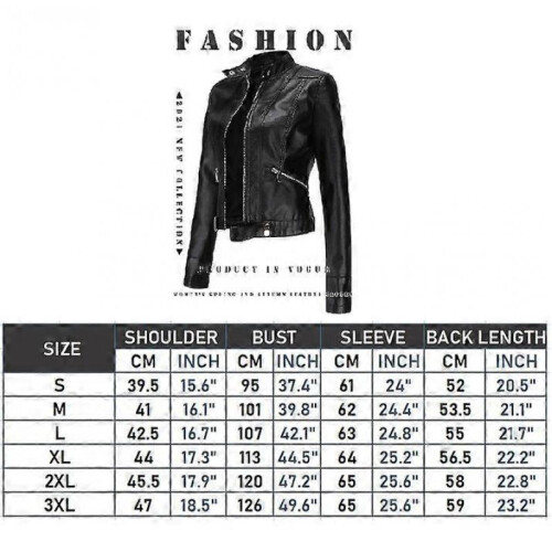 (M, Brown) Women's Short Leather Jacket Spring Autumn Standing Collar Women's Leather Jacket 1