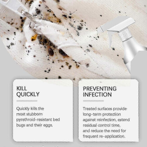 (3pcs)1/2/3pcs Bedbug Killing Spray Kills Bed Bug Eggs Prevent Fleas And Bed Bug Bites 1