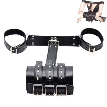 SM Handcuffs Bondage Set Leather BDSM Restraints for Couples, Adjustable Fetish Sex Toys, Comfortable and Durable Design