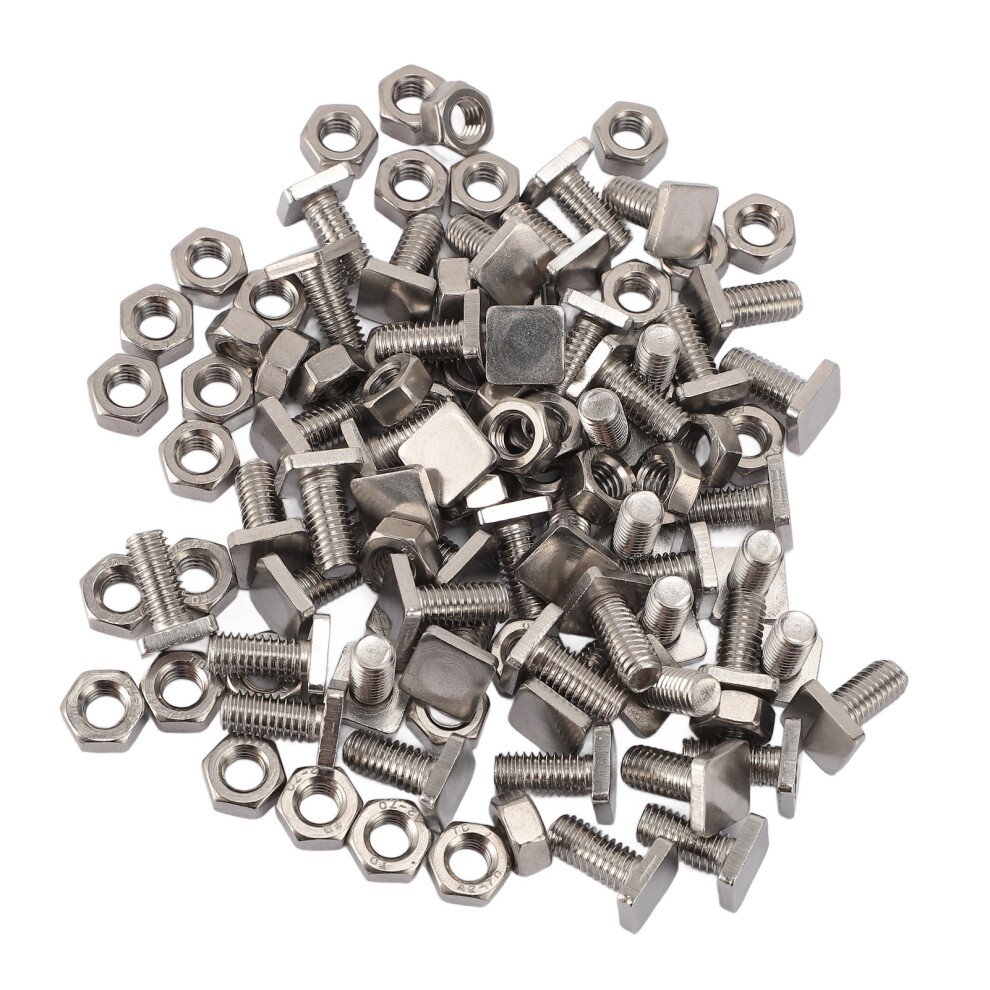 50 Sets M6 Greenhouse Screws Nuts Kit, 304 Stainless Steel, Quick Assembly 8301346381627