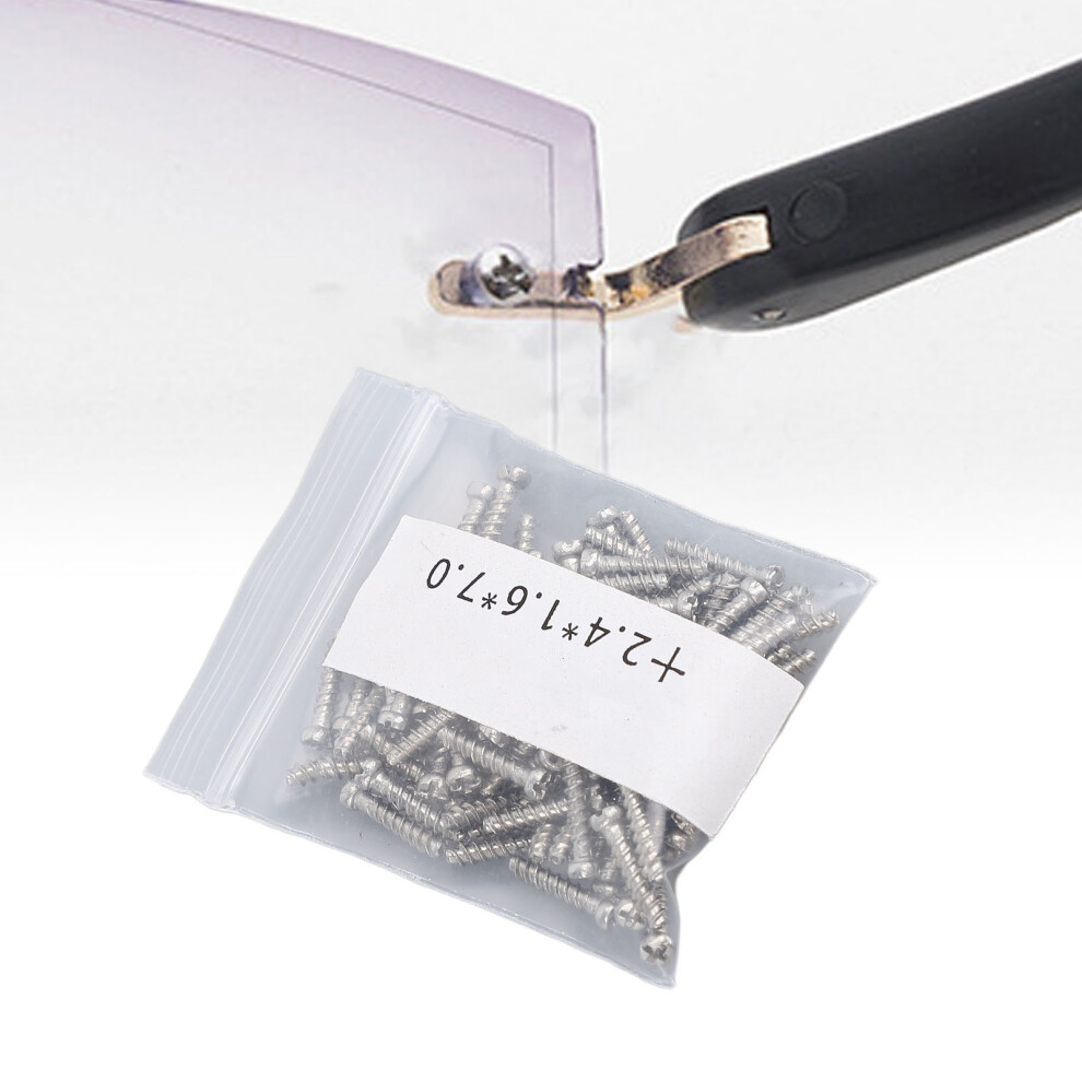 300 Pcs Metal Eyeglasses Hinge Screws Repair Kit 0.09X0.06x0.28in 8281346382711