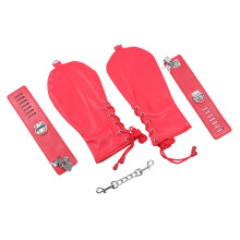 Pu Leather Handcuffs Adult Sex Toys Adjustable Restraints Bondage Gear for Couples Bed Games Compatible with Men and Women