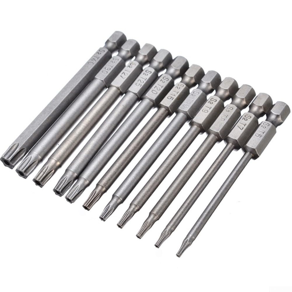 75Mm T40 Torx Screwdriver Bit Magnetic Head For Electric Screwdrivers And Drills, T6 Compatibility, Durable Design 6038364098474