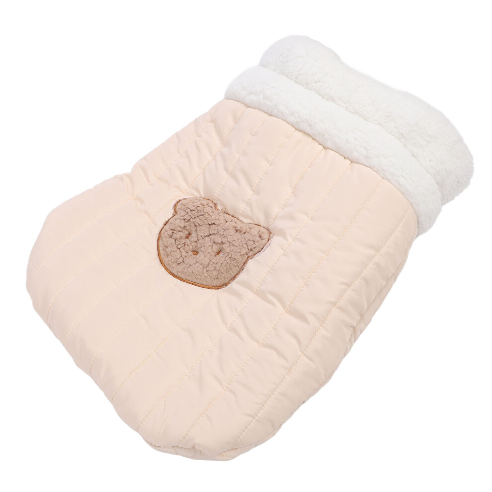 Cozy Cat Winter Sleeping Bag PP Cotton Semi Closed Bed for Indoor Kittens M-image-OPC-PKBPVHJ-NEW