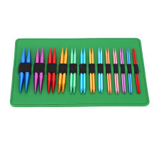 26 Stück 10 cm Aluminium Rundstricknadeln Set mit austauschbaren Zylindern