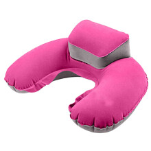 U Shape Inflatable Pillow with Pockets for Travel, Neck and Head Cushion, Outdoor Bolster Pillow, Portable Design