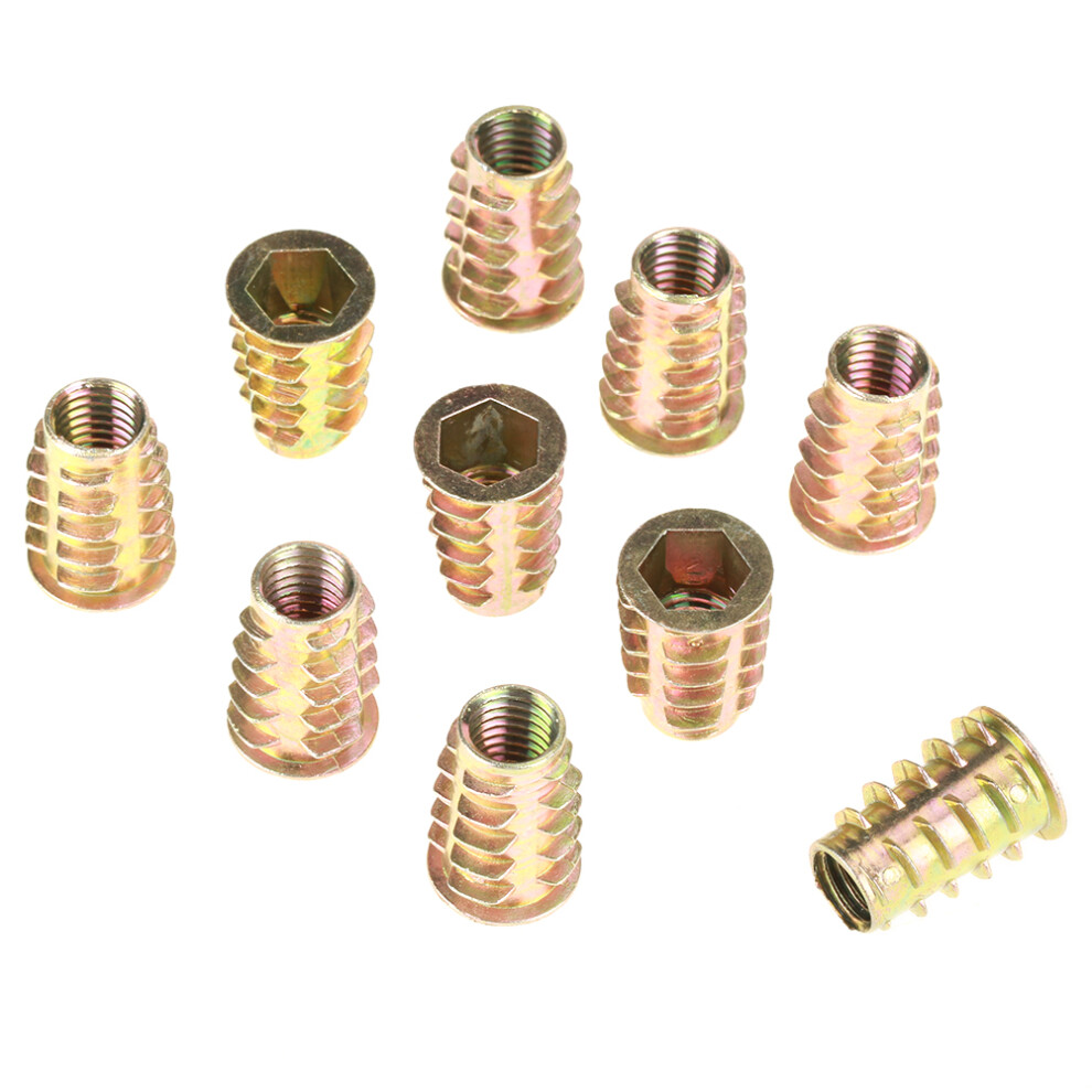 10Pcs M10*25mm Zinc Alloy Hex Drive Head Furniture