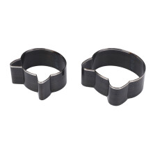 Australisches Katzenkopf-Lederstanze Set, 2 Stück, 57x57x23 mm & 50x50x23 mm aus legiertem Stahl