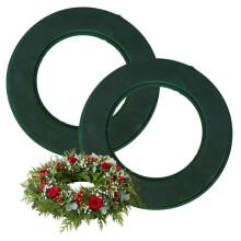 2x 10 Inch Floral Foam Wreath Ring Wet Foam Flower Arranging Christmas