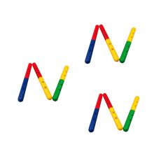 Gymnastics Stick Relay Wand for Outdoor Relay Race Competitions - 3ft Colorful Ribbon Relay Race Supplies