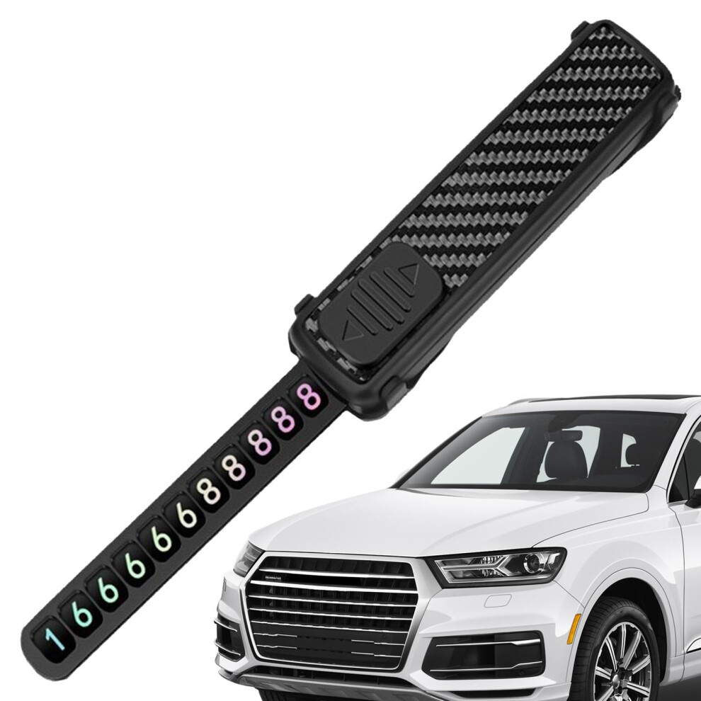 Temporary Parking Number Card - Mobile Phone Number Plate For Rvs, Suvs, Trucks | Dashboard Compatible, Durable Design 9016109633842
