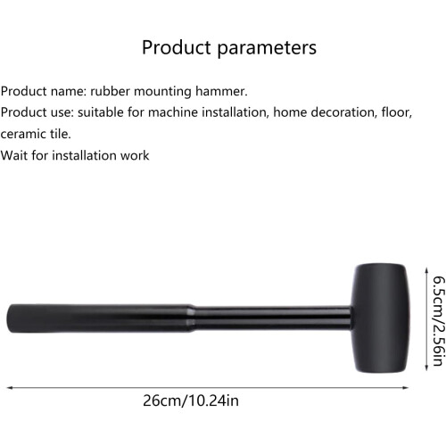 Multi Functional Rubber Hammer for Flooring and Tiling Projects Soft Rubber Mallet Tool for Professionals 16oz 1