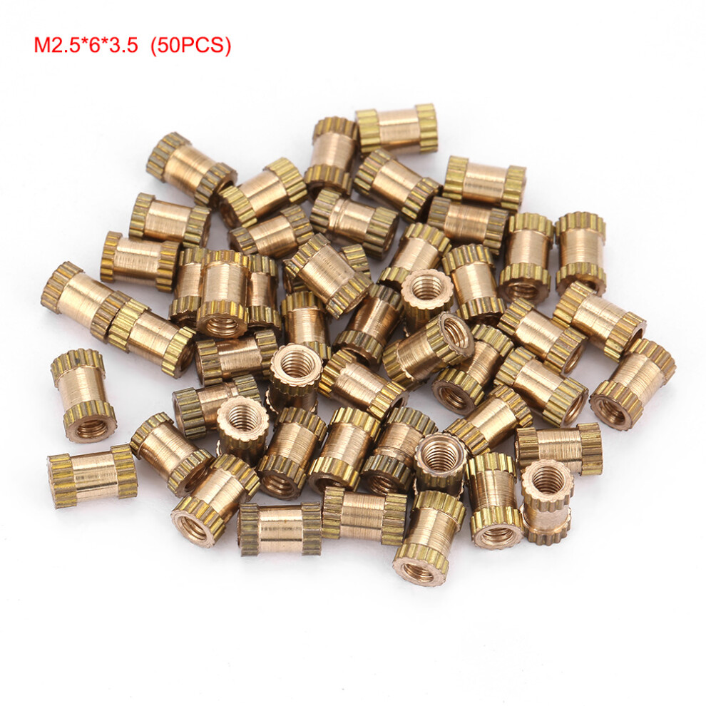 M2.5 Brass Cylinder Knurled Round Molded in Insert