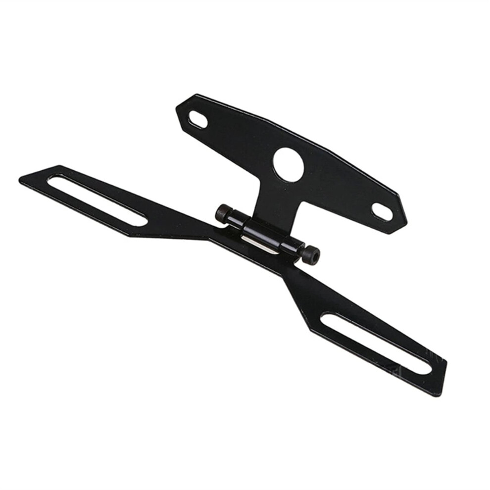 Motorbike Registration Plate Holder Universal Motorcycle License Plate Bracket Folding Frame Taillight Mount Black 9084446734553