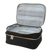 Wasserdichte Polyester-Nähzubehör-Organizer Doppel-Schicht Mehrfachfach Schwarz