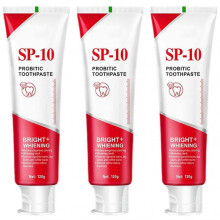 (3pcs) Sp-10 Probiotic Toothpaste, Ultra Whitening Sp 10, Super Whitening & Stain Removal, Fresh Mint Breath Formula with Probiotic