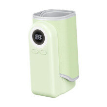 Portable PU Leather Warmer, USB Adjustable for Camping, Travel, Car, Shopping, and Feeding - Green Color
