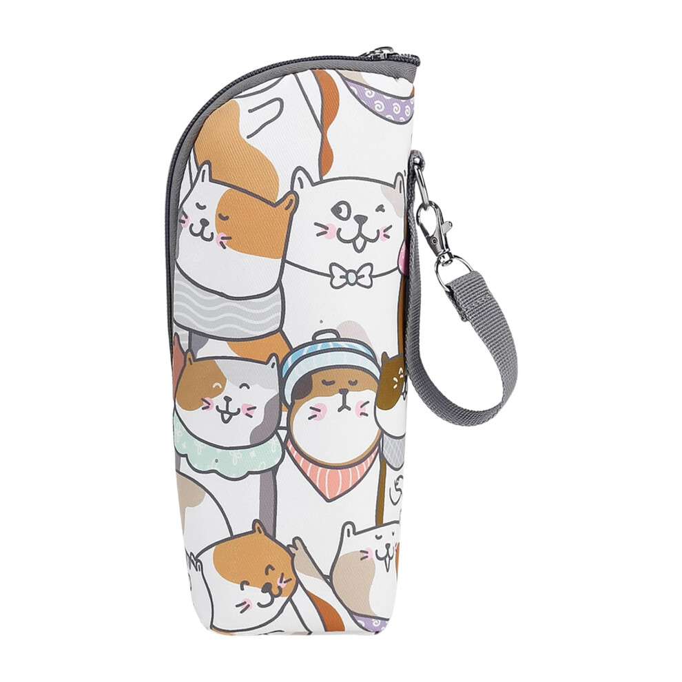 Baby Bottle Cooler Bag, Waterproof Nursing Bottle Warmer Pouch with Strap, Portable Travel Storage for Breast Milk and Water