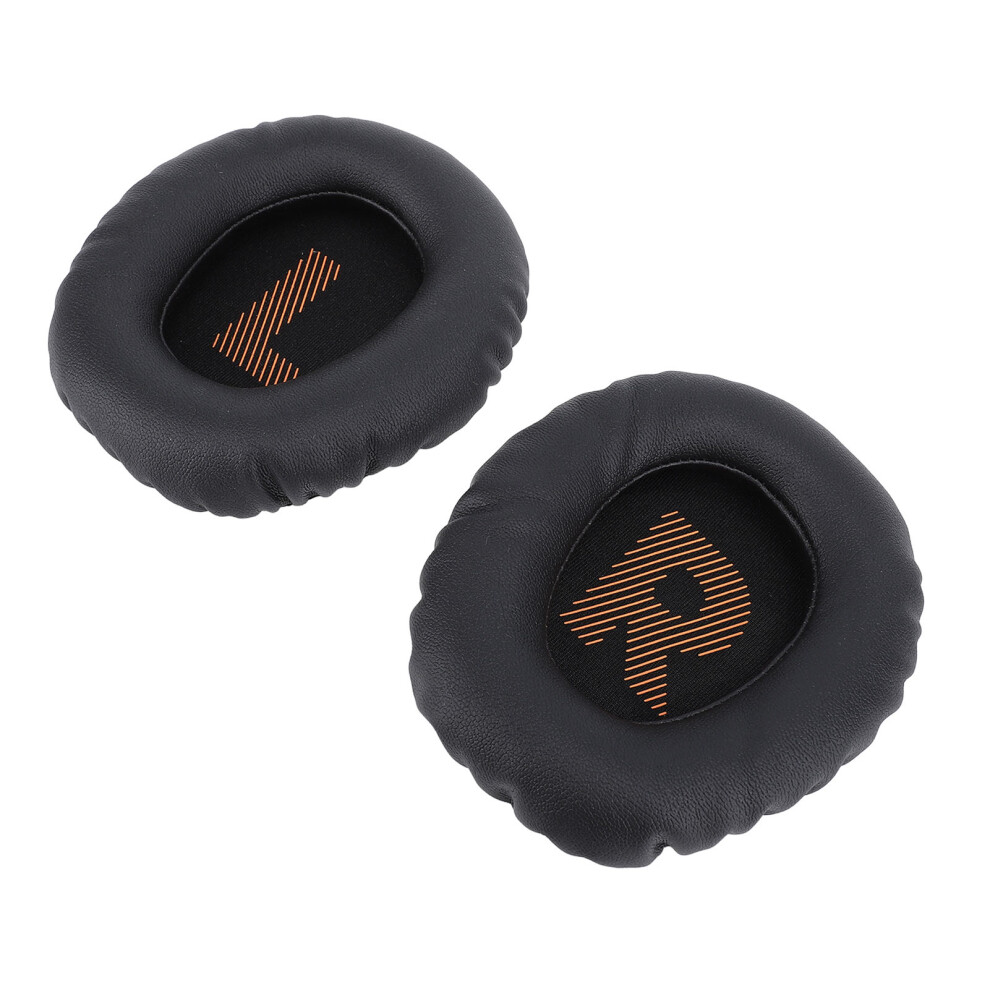 2Pcs Wireless Headphone Ear Pads Memory Foam Protein Leather Orange 4911346391553