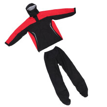 Waterproof Motorcycle Rain Suit XL Black Red Breathable Lightweight with Shoe Covers