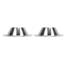 RV Tischbasis Paar Aluminium verchromt mit 6 Bohrungen, bodenmontiert, 6,3 Zoll