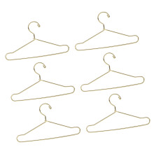 10Pcs Gold Stainless Steel Doll House Clothes Hangers, 100mm