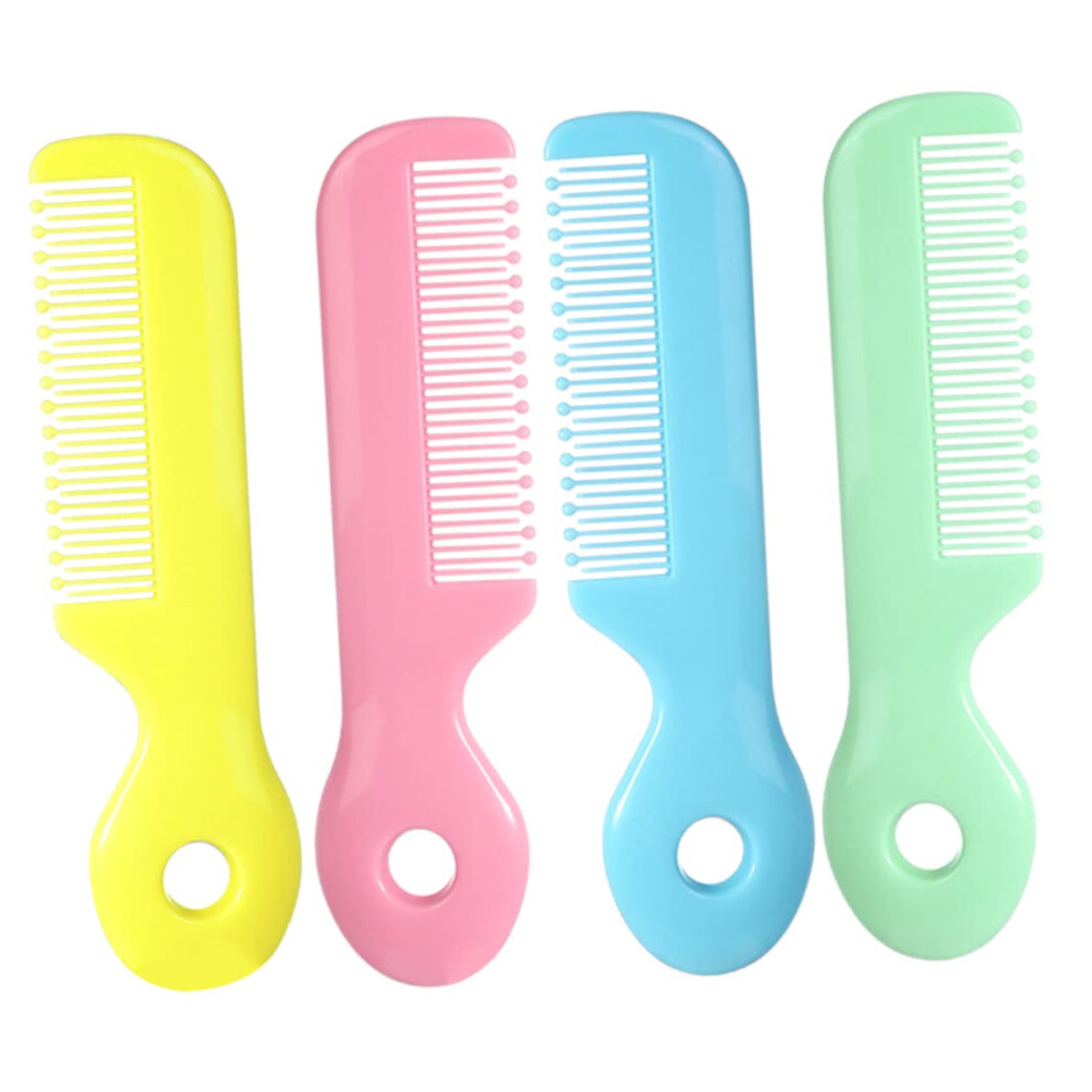 4pcs Newborn Hair Grooming Safety Combs Soft Round Teeth Mini Lightweight for Boys Gentle Scalp Care