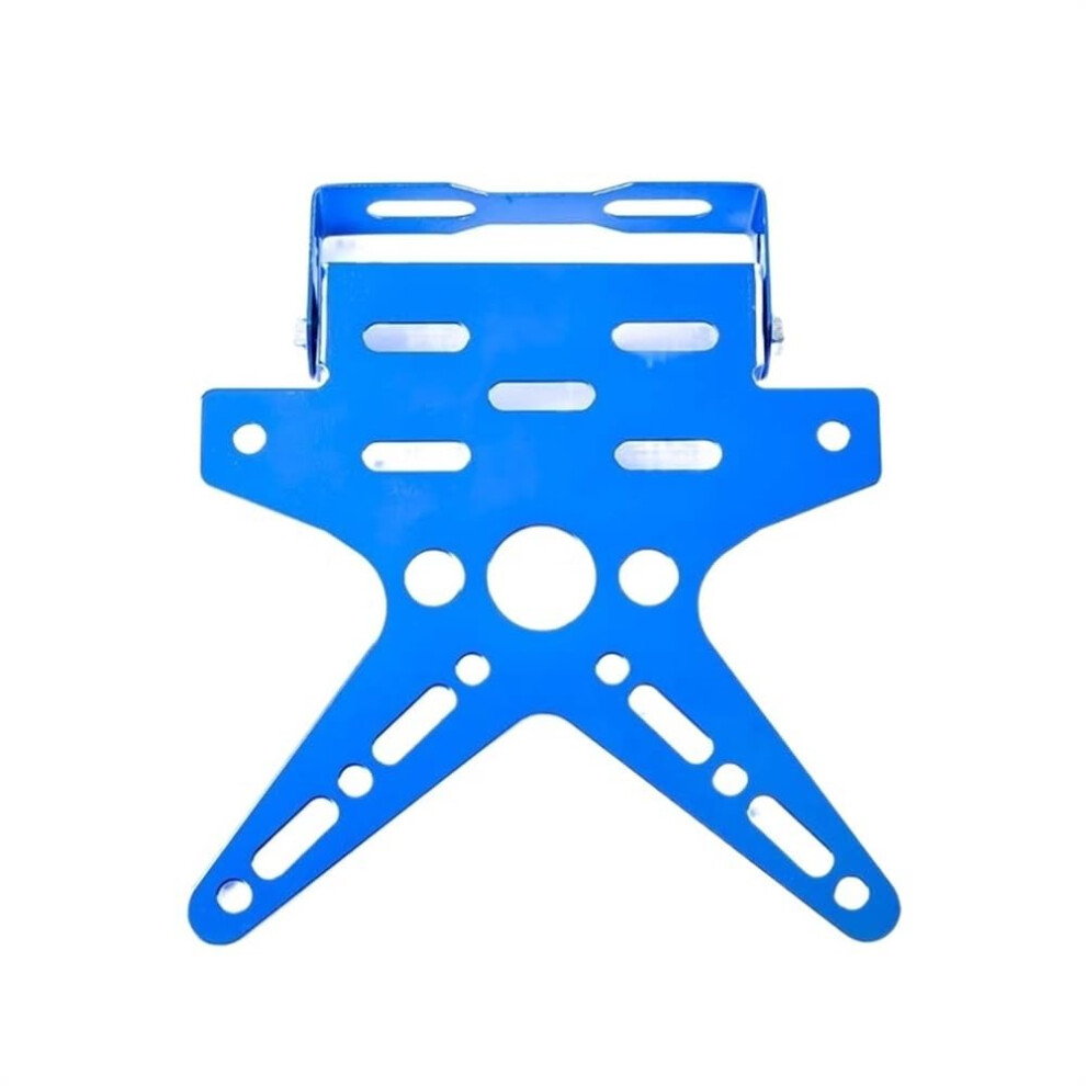 Motorcycle License Plate Bracket Adjustable Aluminum Alloy Frame Tail Tidy Holder For Motorbike Blu Blue 6038364100221