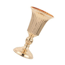 Golden Metal Flowers Holder Vase Wedding Party Road Guide-M
