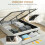 Homcom (Cream) HOMCOM King Size Bed Frame with Storage and Adjustable Headboard 4