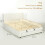 Homcom (Cream) HOMCOM King Size Bed Frame with Storage and Adjustable Headboard 3