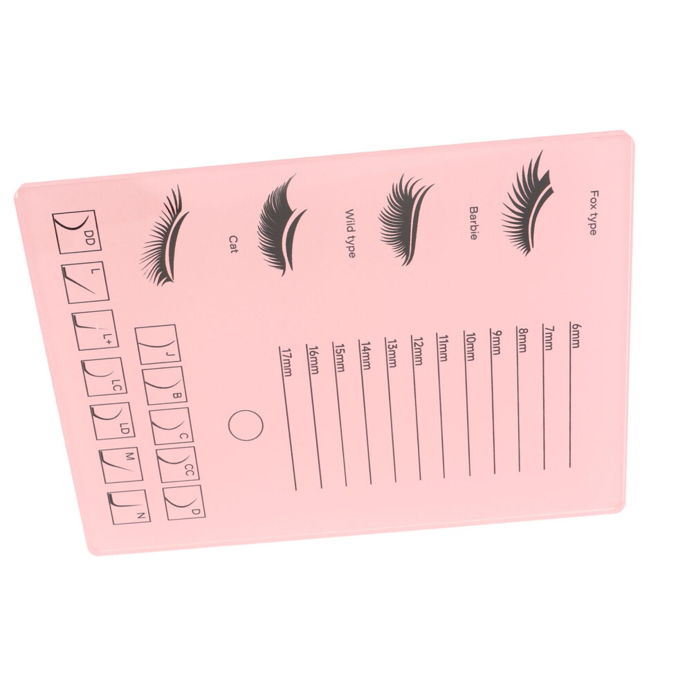 Pink 2-In-1 Eyelash Extension Tray Acrylic 21X15cm For Lash Artists