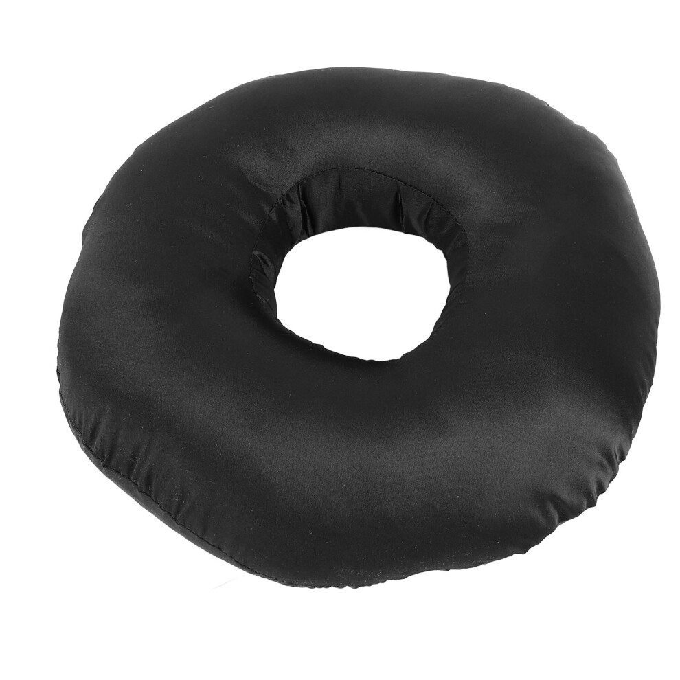 Silky Satin Ear Pillow Donut Side Sleeper Ear Guard 28x8cm Black