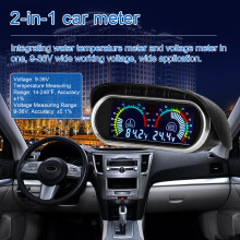 2 in 1 Universal Car Digital Gauge Water