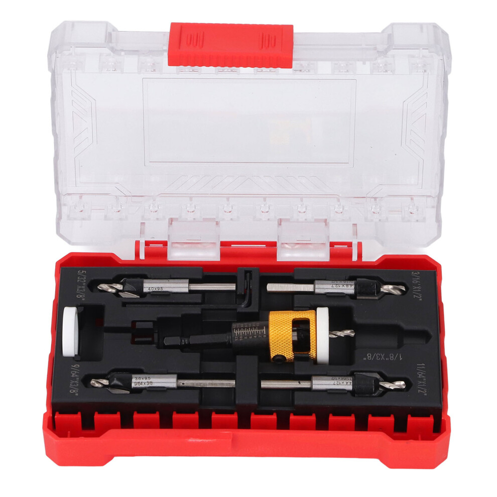 Aluminum Alloy Countersink Drill Bit Set 4 Sizes For Woodworking 4961346394856