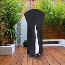 Patio Heater Covers Outdoor Heavy Duty Gas Pyramid Heater Cover 221x85x48cm Black All-Purpose Furniture Protection