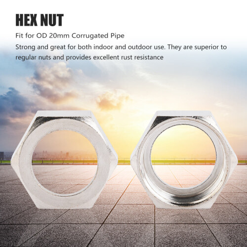 4pcs Bellows 3/4inch 3/4" Hex Nuts for Water 1