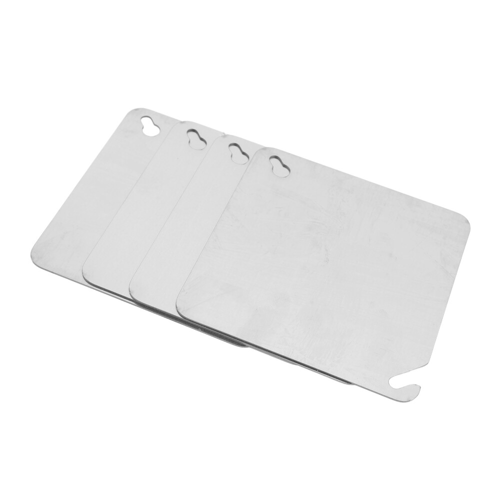 4Pcs Galvanized Iron 4X4in Electrical Box Cover Plates 7651346395362