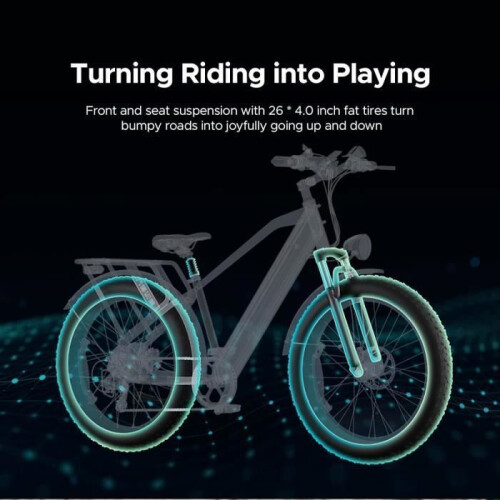ENGWE Bicicleta elétrica VTC - ENGWE - E26 ST - 26 polegadas - Motor 250W - Autonomia 140km - Preto 2