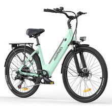 MileCity 1 E-Bike Elektrische fiets dames 26 inch 250W 468 Wh met koppel sensor, 100km GR