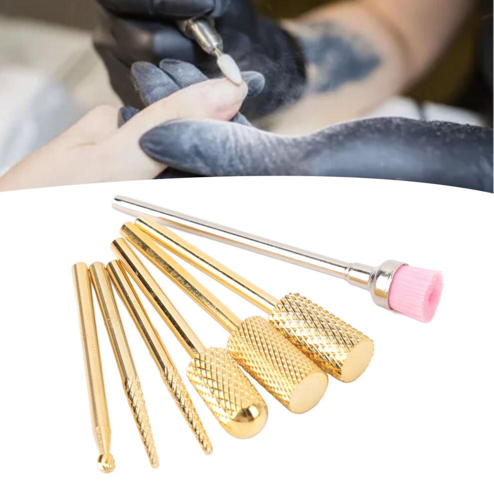7pcs Tungsten Carbide Nail Drill Bits Set for Professional & Home Use