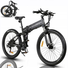 Folding Electric Bike - SAMEBIKE - LO26-II - 900W - 48V - 21 Speeds - 26 Inches - Black