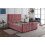 (Single, With Ottoman Storage, Pink) Velvet Upholstered Panel Bedframe with Optional Ottoman Storage 1