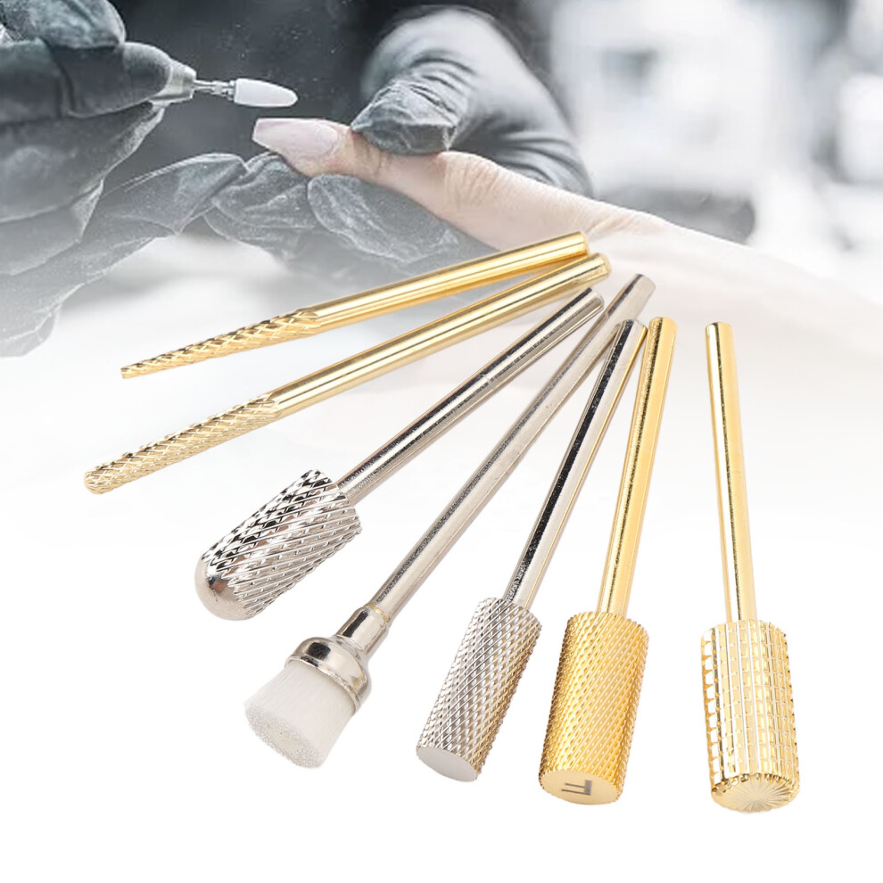 7pcs Tungsten Steel Nail Drill Bits Set for Acrylic & Gel Nails